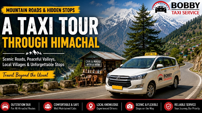 Himachal Mountain Taxi Tour Through Scenic Roads